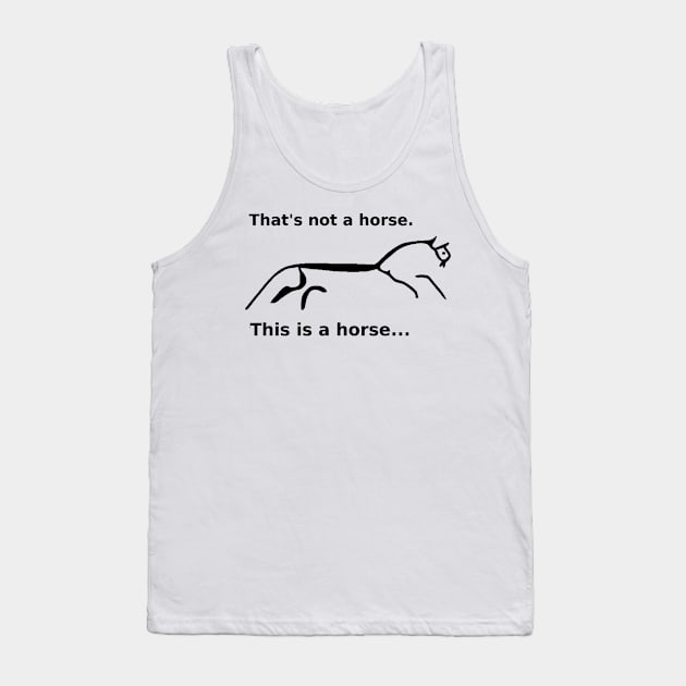 Uffington Horse: the real horse (black) Tank Top by Artimaeus